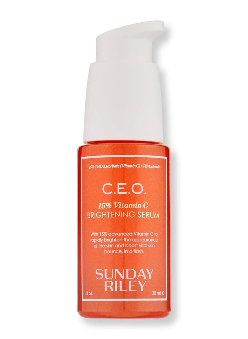 سيروم تفتيح البشرة بفيتامين سي بتركيز 15% من صنداي رايلي، 30 مل